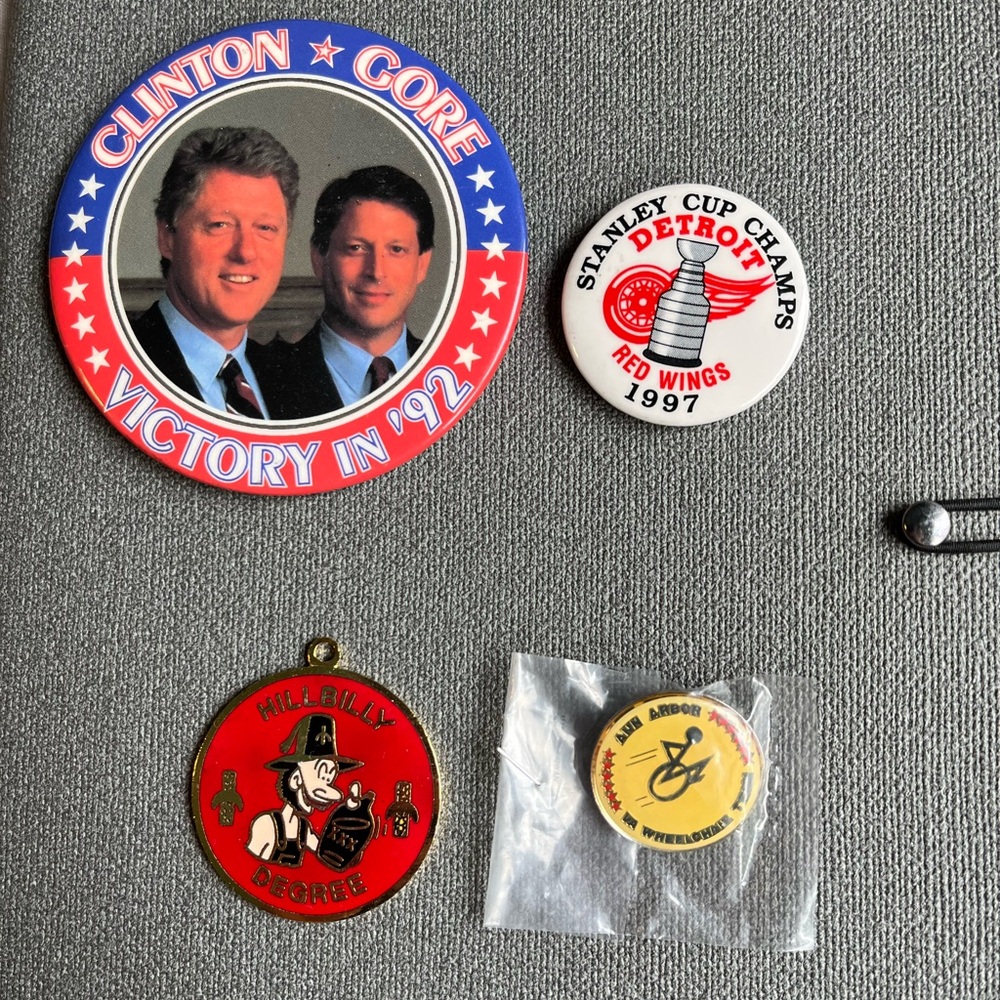 Vintage pins and badge
